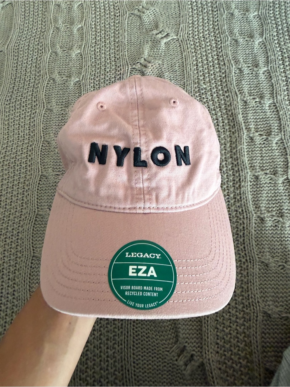 Nylon Embroidered Pink Baseball Cap